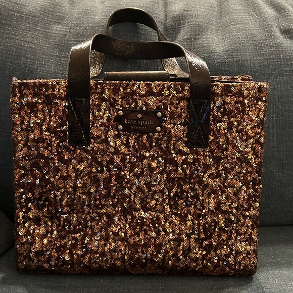 Kate Spade New York sequin tote bag. - Picture 1 of 6